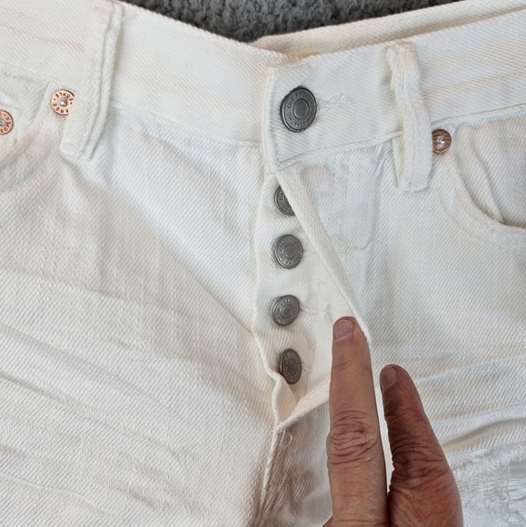 We The Free Womens Spring White Loving Good Vibrations Bootie Shorts Sz 25 - Picture 11 of 13